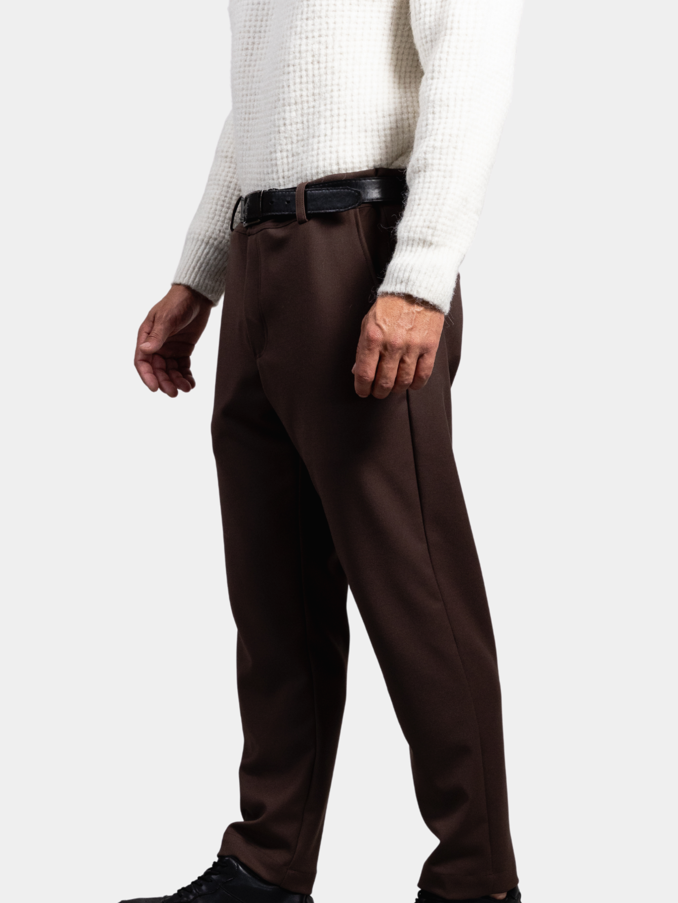 Calça Alfaiataria Regular Marrom