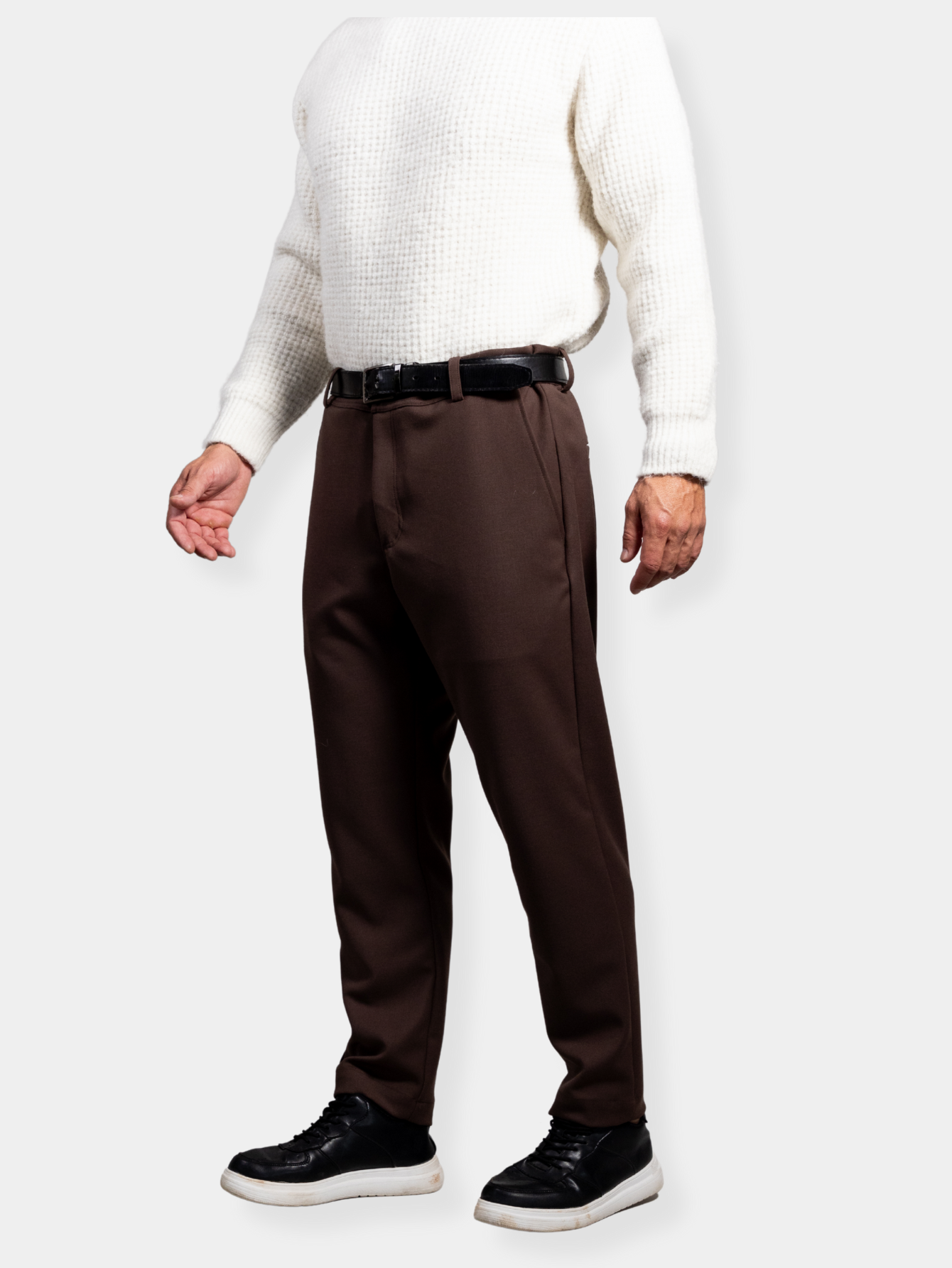 Calça Alfaiataria Regular Marrom